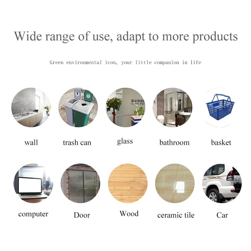1 Set of 6 Sheets PVC Garbage Sorting Stickers Adhesive Trash Bin Sticker