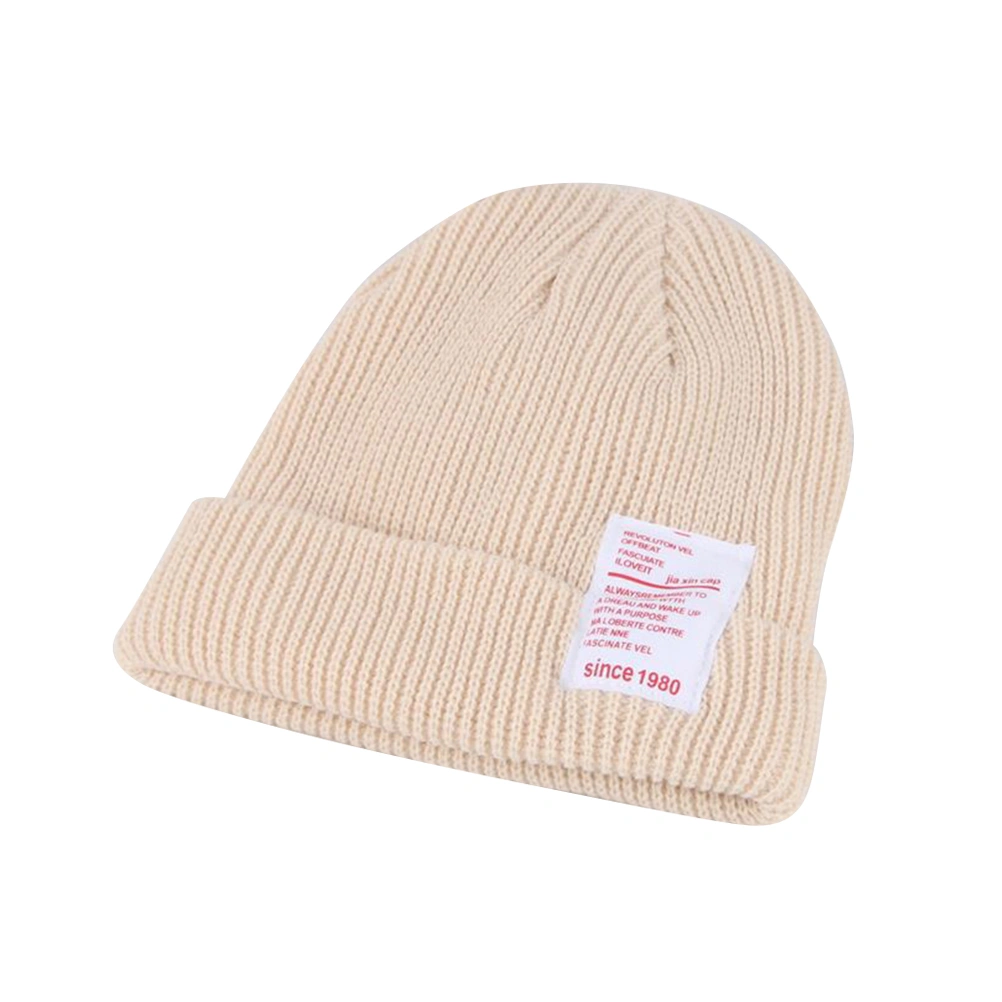 Children Knitted Beanie Hat Kids Hat Knitted Infant Baby Spring Autumn Hat (Beige)