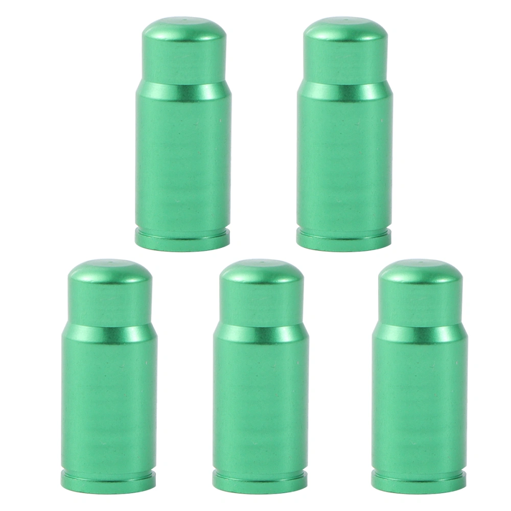 5pcs French Style Aluminium Alloy Bike Wheel Tyre Air Caps Dust Cover (Green)