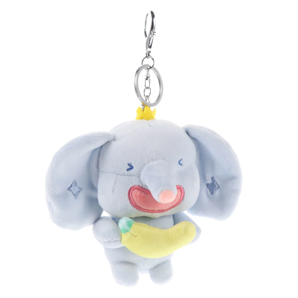 1pc  Plush Elephant Design Pendant Key Hanging Decor Key Ring Bag Hanging Decor