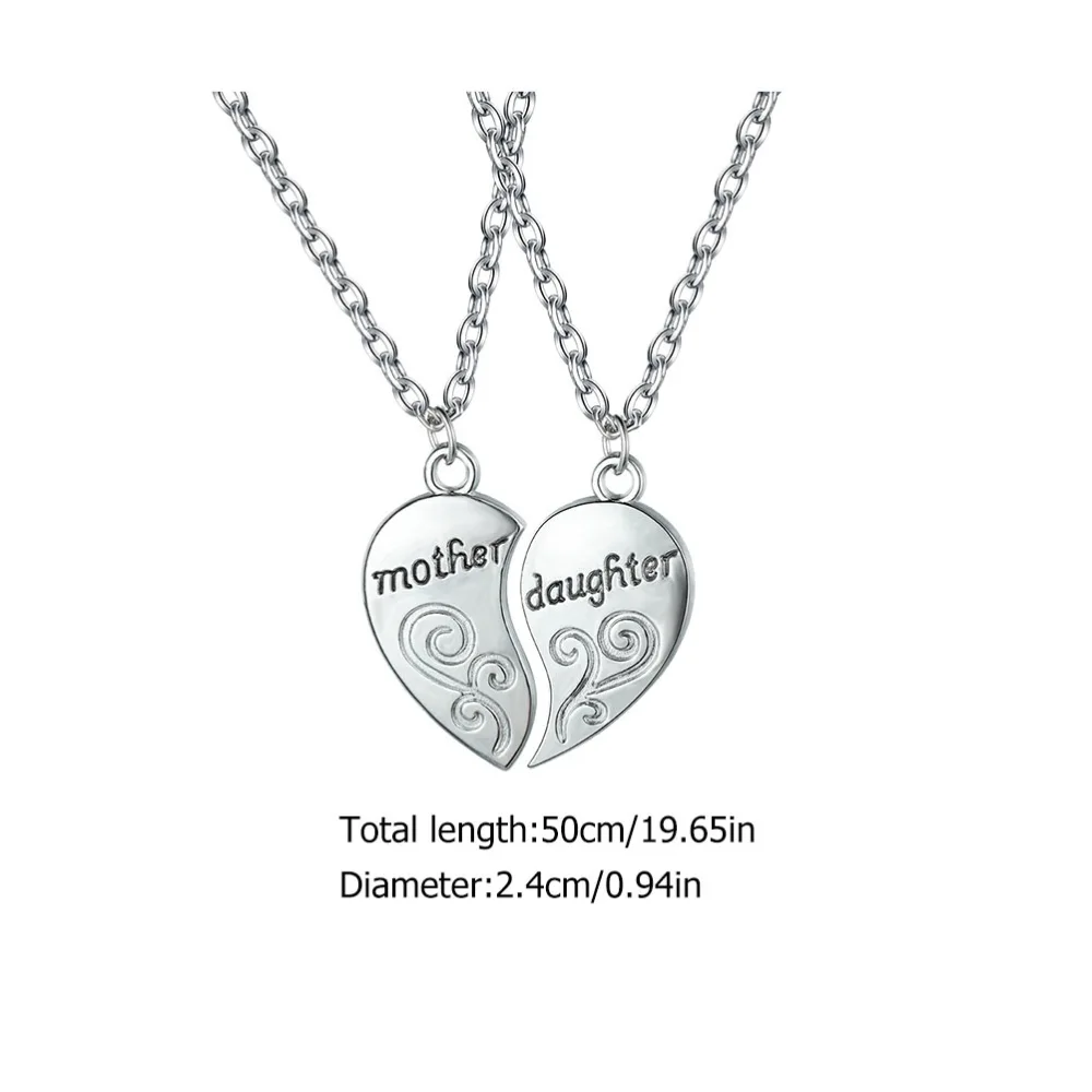 1 Pair Mother Daughter Matching Necklace Fashion Necklace Meaningful Mother's Day Gift