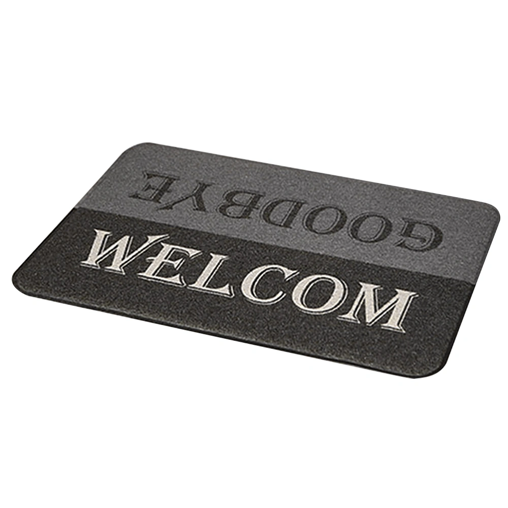 Dustproof Floor Pad Floor Mat Anti-slip Foot Carpet Door Cushion for Home Office Hotel (Black Grey)