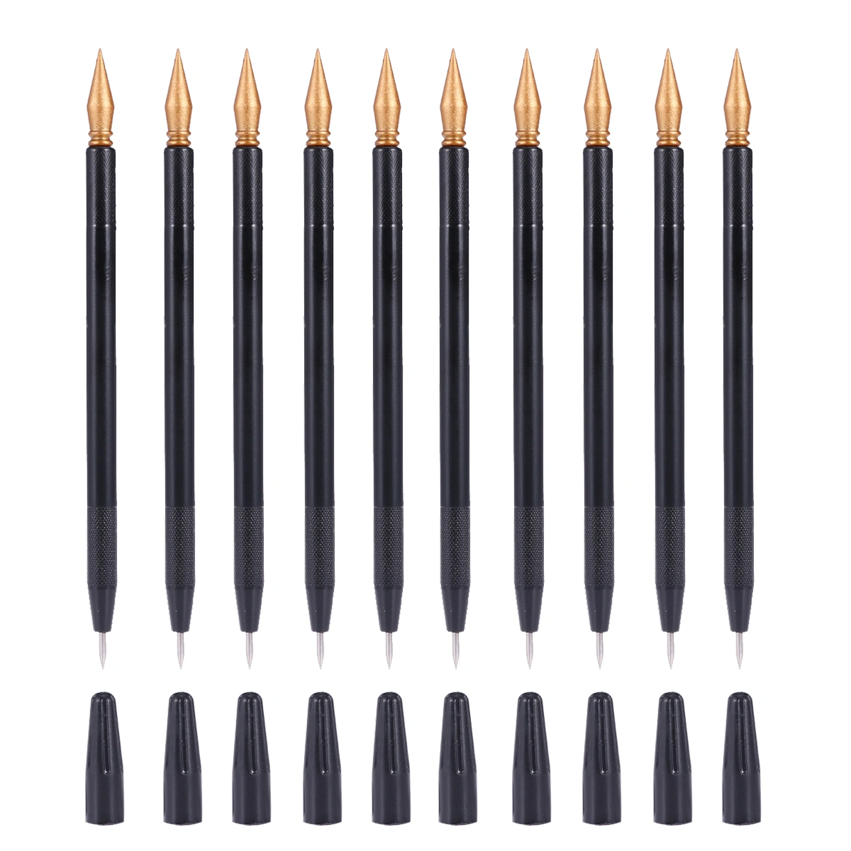 10 Pcs Scratch Painting Pens Sketch Drawing Scraping Pen Stylus Pens (Black)