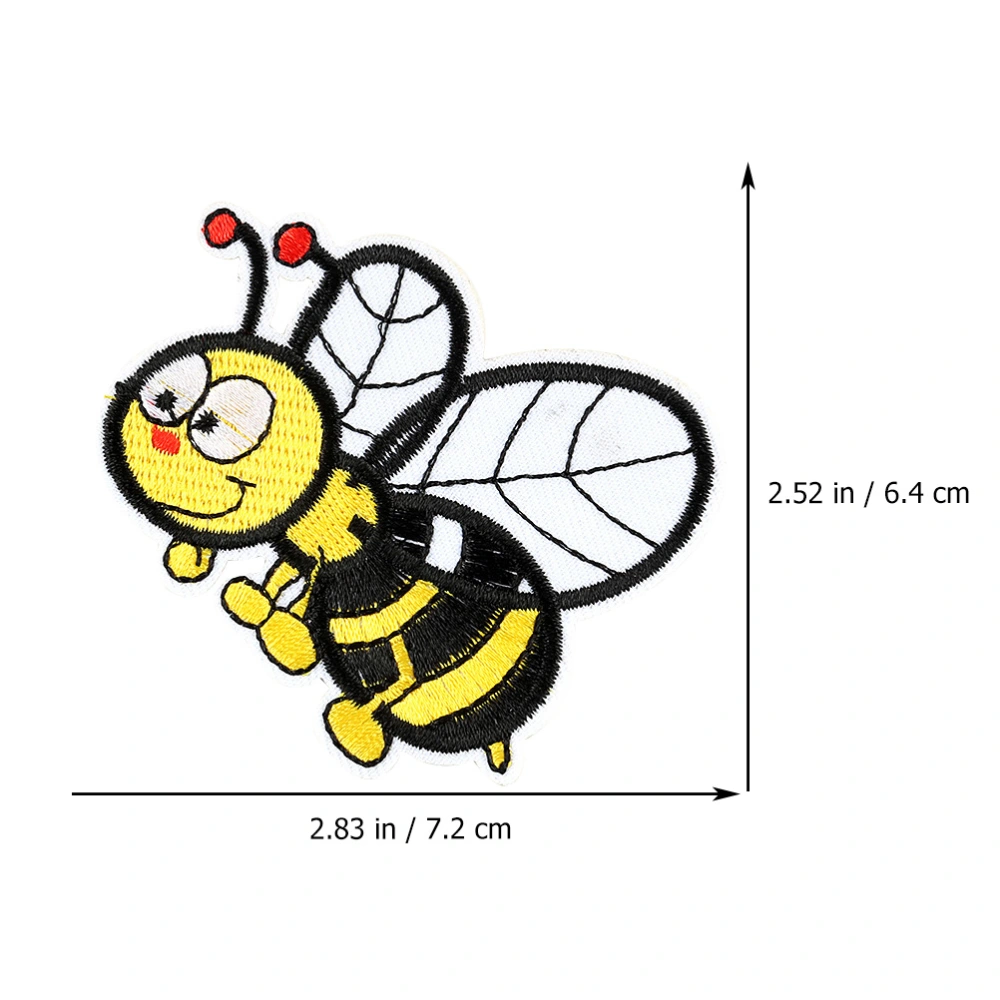 10Pcs Cartoon Bee Iron On Patches Lovely Embroidered Patches for Clothes Sewing