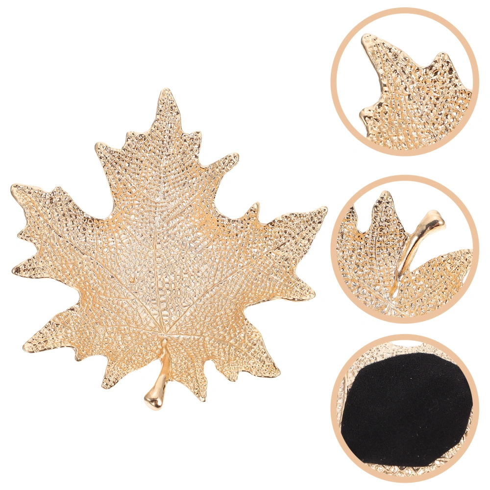 Maple Leaf Design Jewelry Plate Creative Jewelry Display Stand Desktop Decor