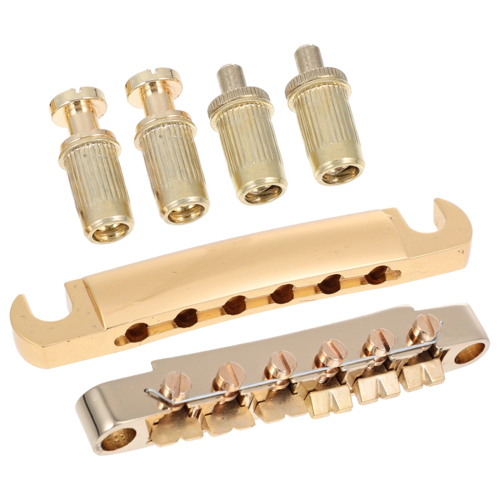 1Set Electric Guitar Bridge Saddle Guitar Saddle Bridge for Guitar Golden