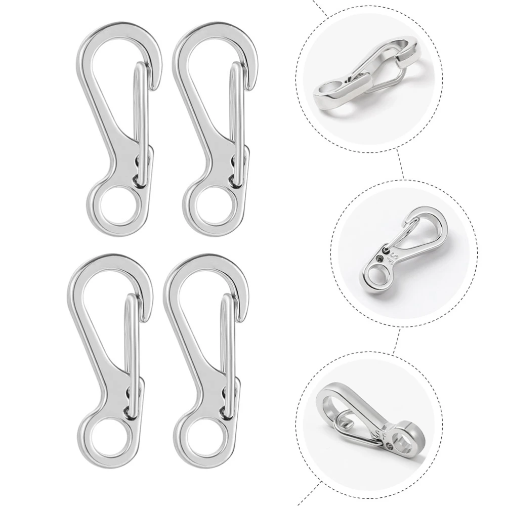 10Pcs Outdoor Keychain Mini Elastic Hanging Buckles Zinc Alloy Key Hangers