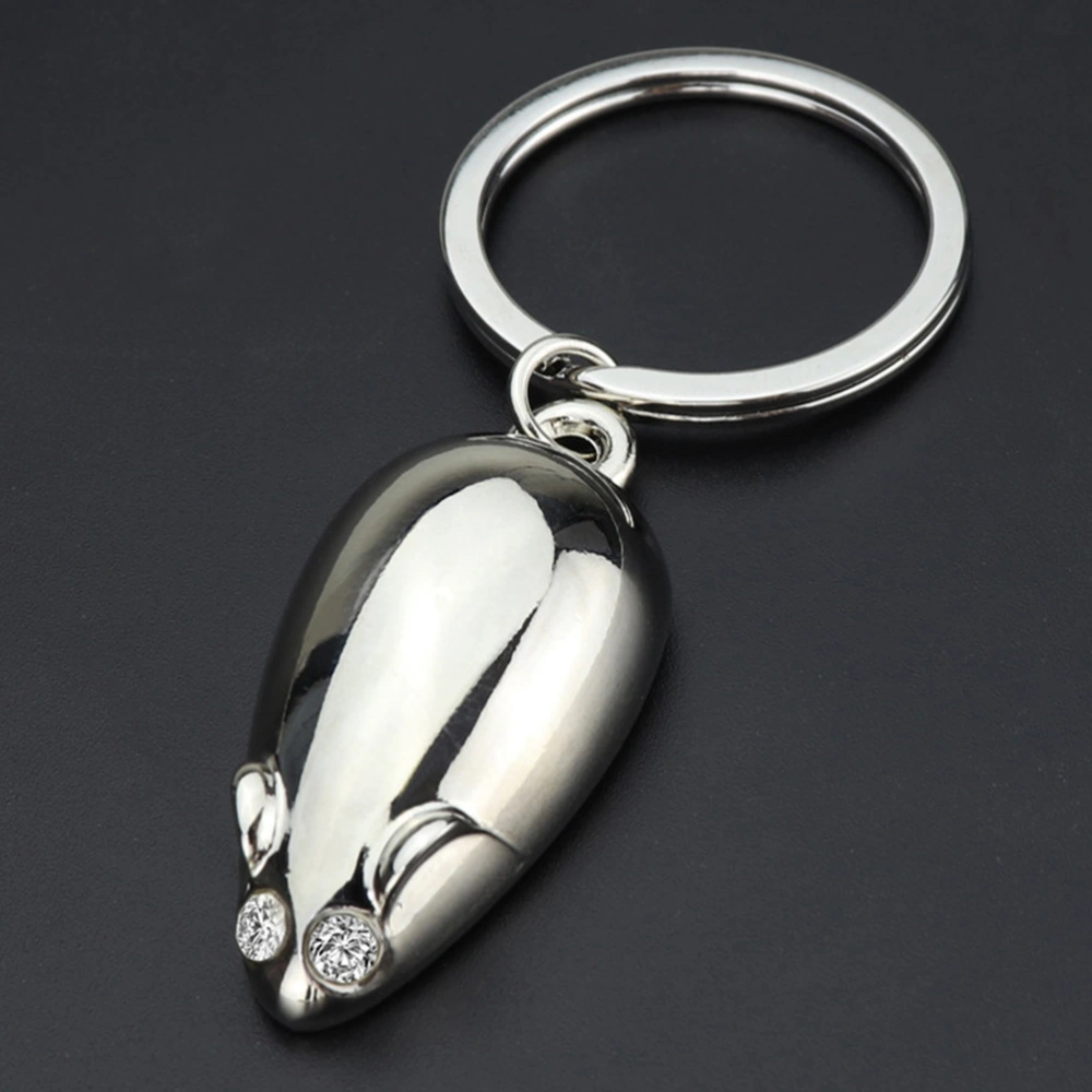 2Pcs Mouse Shaped Keychain Creative Key Ring Ornament Bag Hanging Decoration