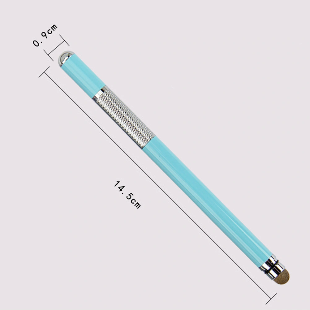 2 in 1 Metal Painting Dual Touch Stylus Active Capacitive Pen for Phone Tablet (Blue)
