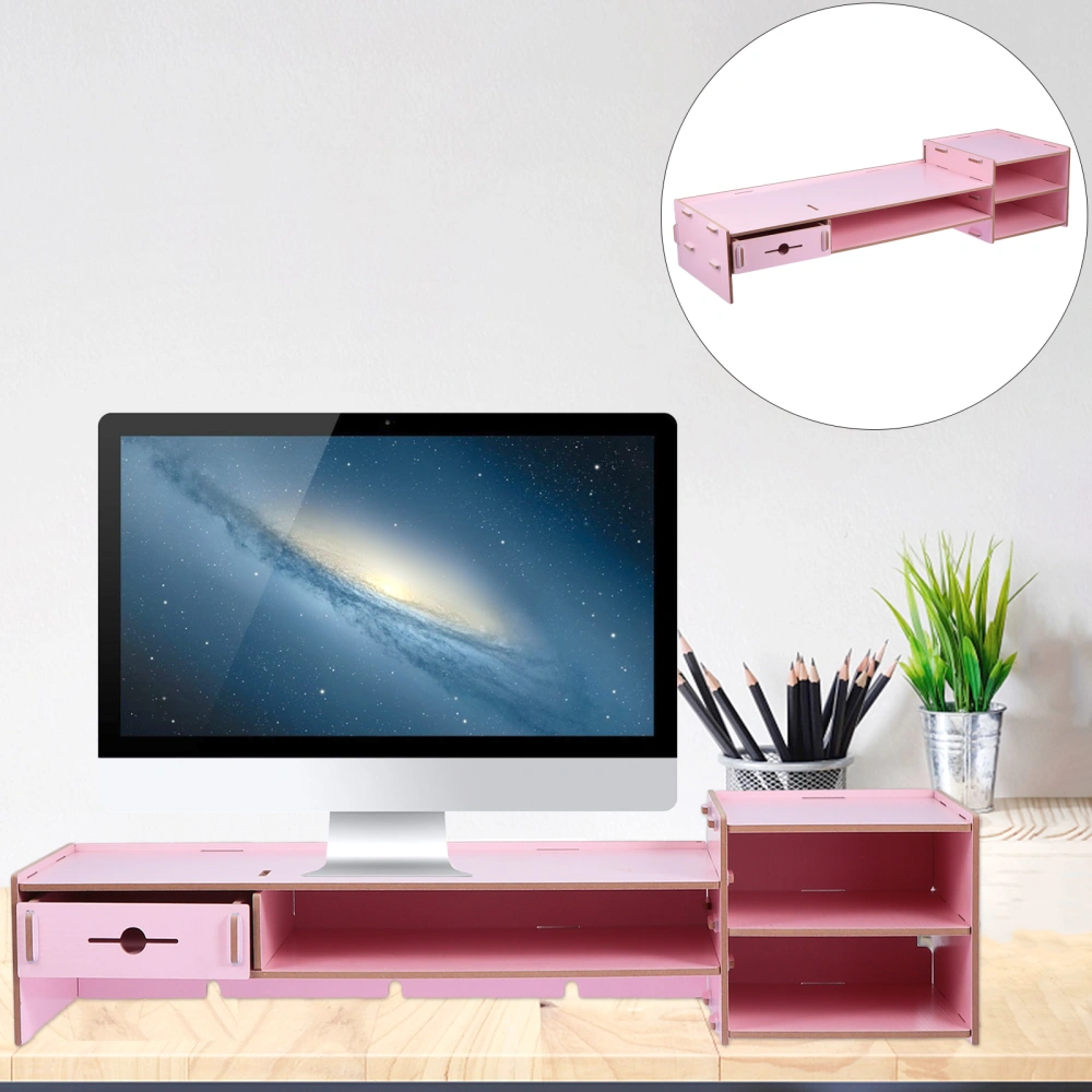 Creative Monitor Riser Stand Desktop Monitor Stand Drawer Type Storage Rack