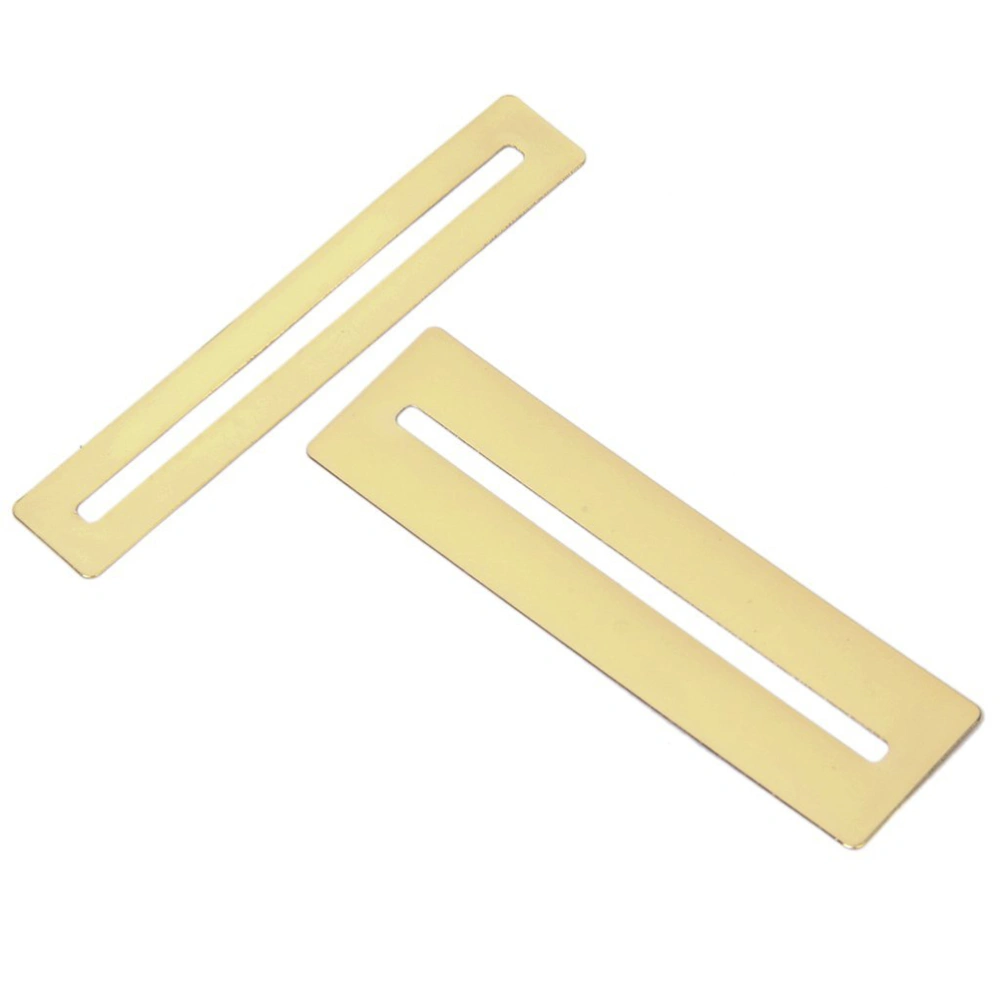 2pcs Wide+Narrow Stainless Steel 3mm Slot Guitar Fretboard Fingerboard Protectors (Golden)