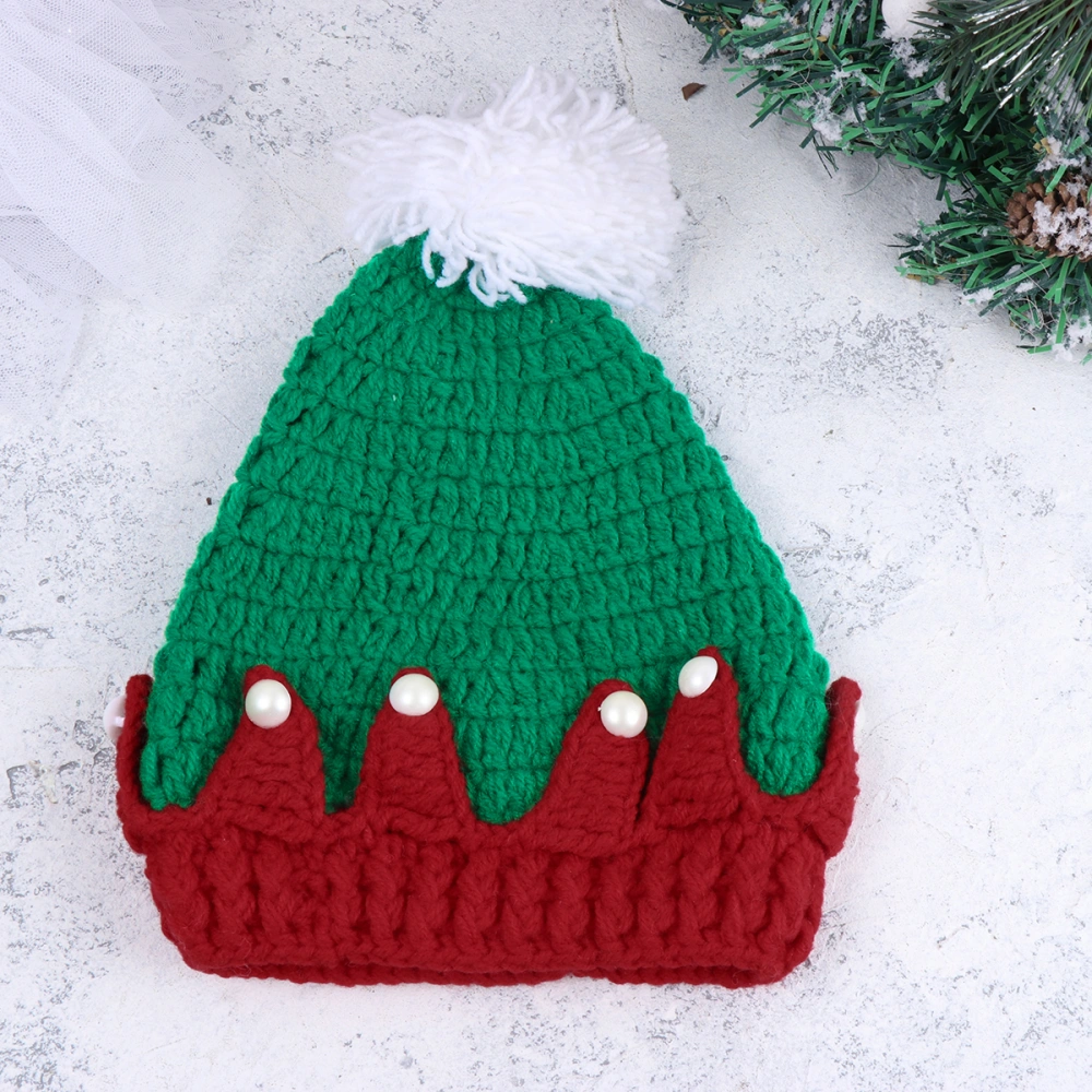 Christmas Knitted Beanie Hat Santa Hat Baby Wool Knitted Christmas Hat for Infant Baby Children Party Decor