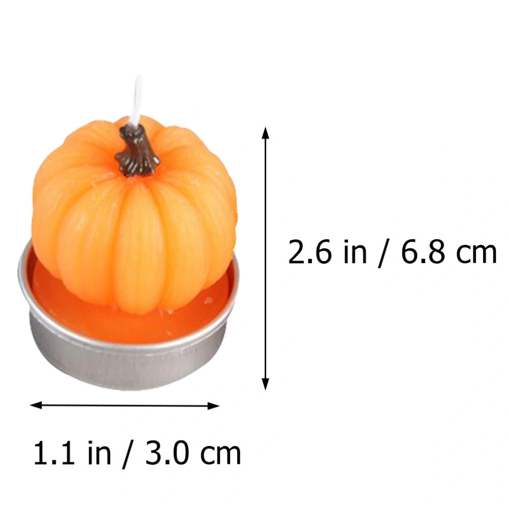 18 Pcs Creative Halloween Art Candles Unique Vivid Pumpkin Shape Candles