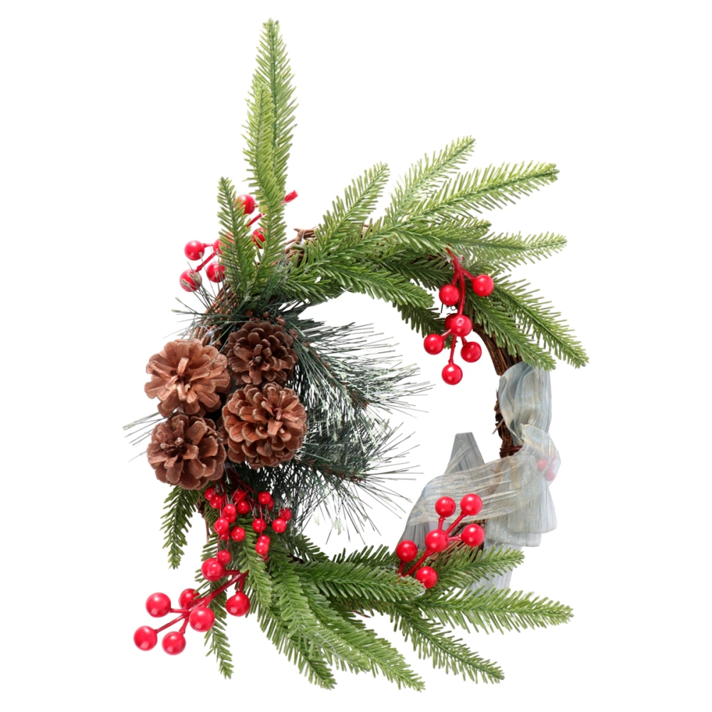 Simulated Wreath Garland Decorative Pendant Wreath Christmas Hanging Ornament