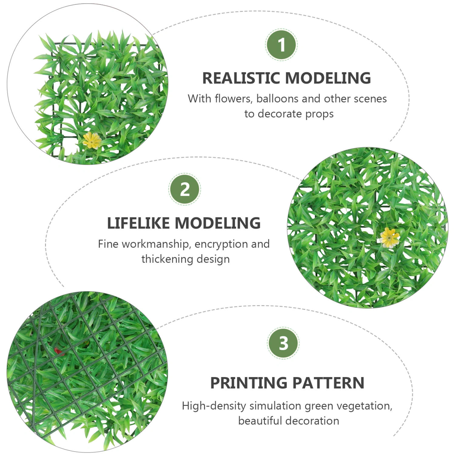 1Pc Simulation Plant Wall Decorative Greening Wall Wall Turf Adornment (Green)