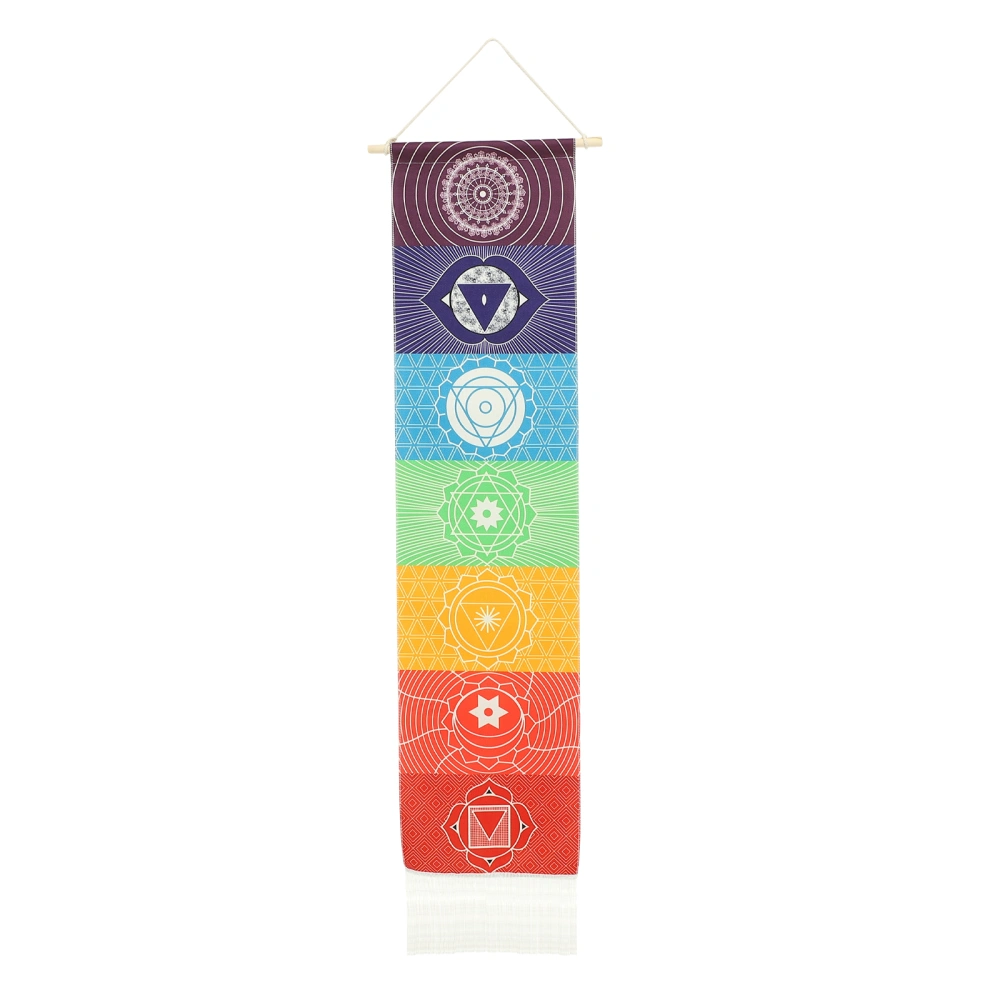 Chakra Tapestry Bohemian Style Wall Hanging Tassel Tapestry Yoga Tapestry