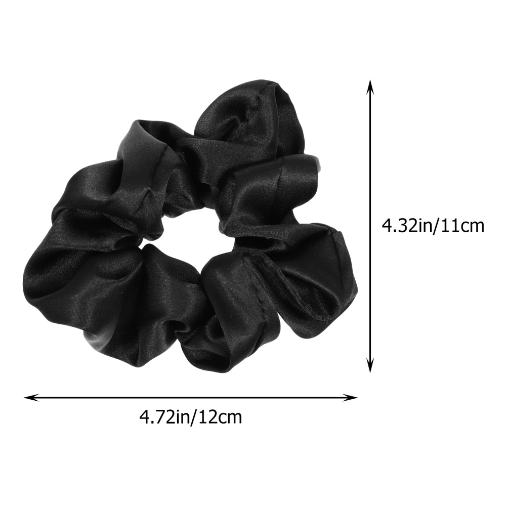 3Pcs Simple Hair Scrunchies Hair Bands Ponytail Holders Women Hair Accessories Black