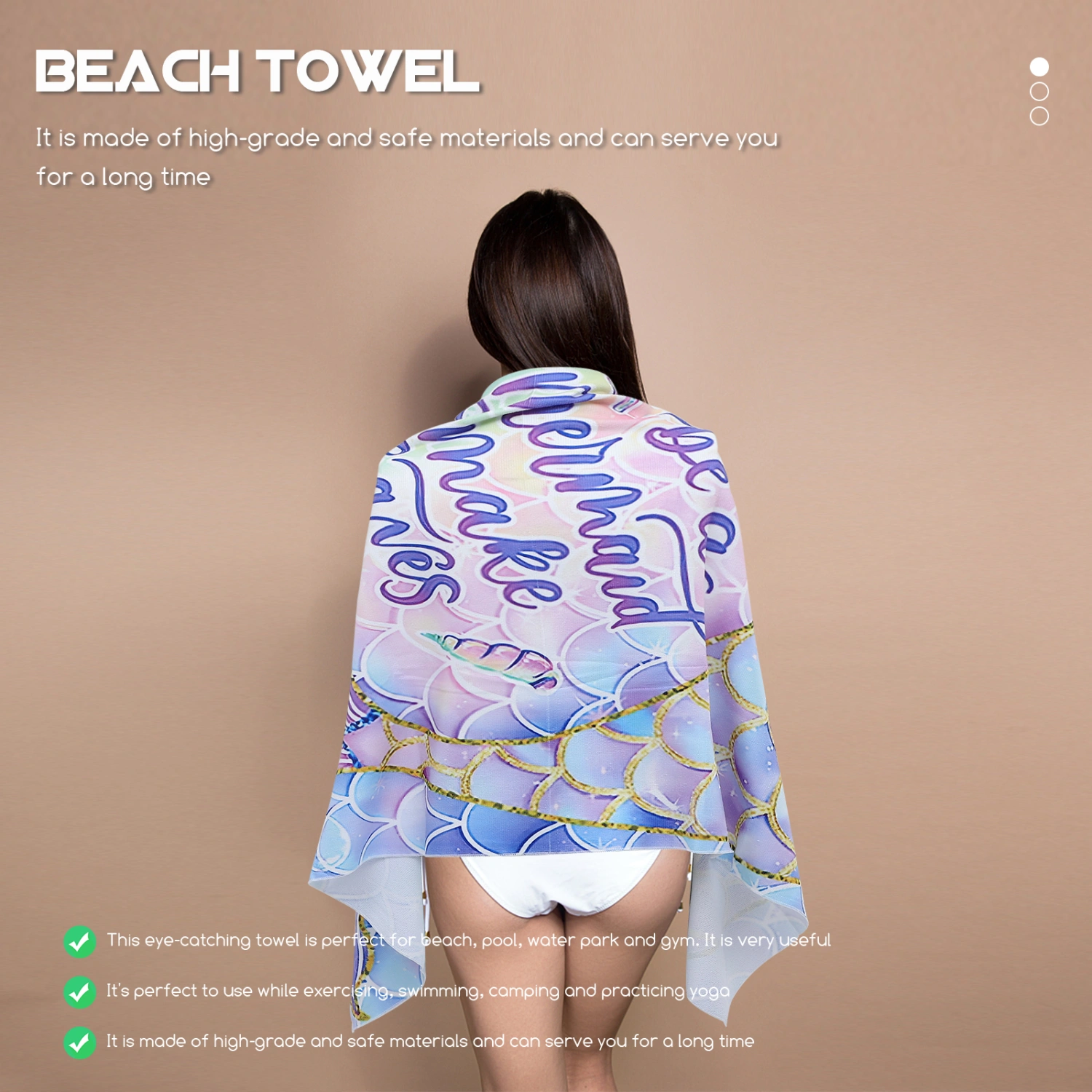 Microfiber Beach Towel Decorative Beach Towel Portable Bath Towel for Outdoors