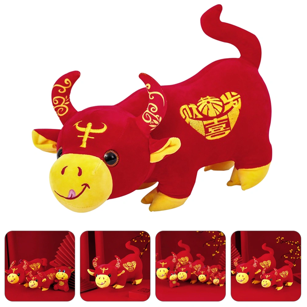 1Pc Ox Year Mascot Cow Doll Stuffed Animal Toy Plush Toy for Children Kids