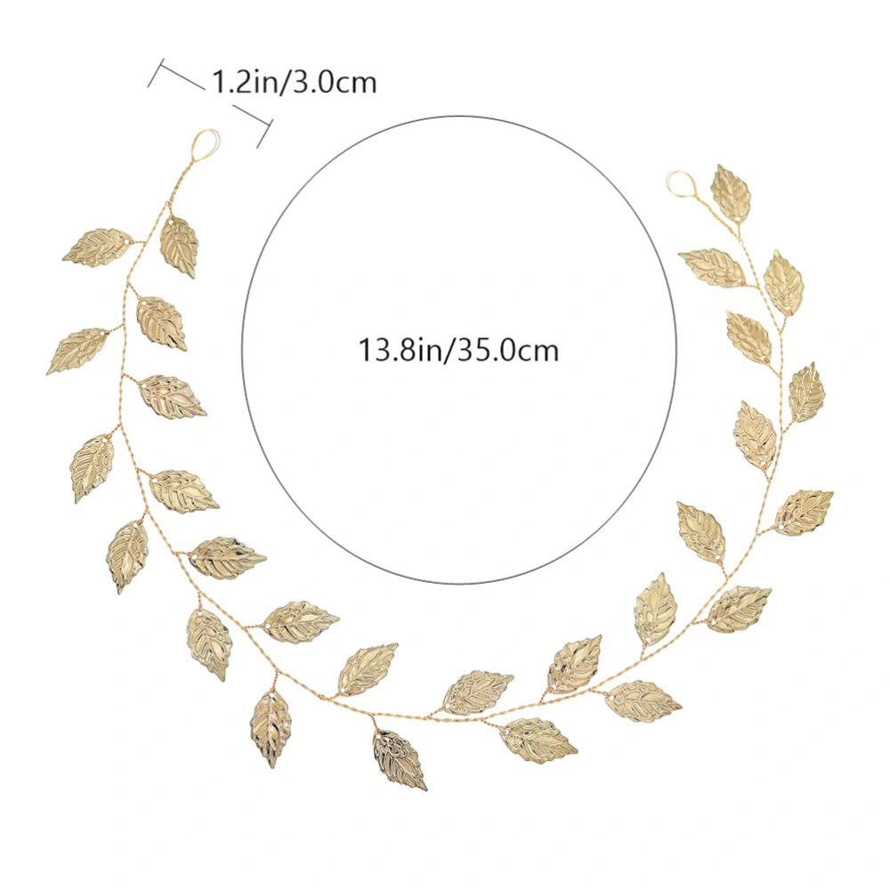 1Pc Women Handmade Leaf Design Headdress Chic Headpiece Elegant Bridal Headwear