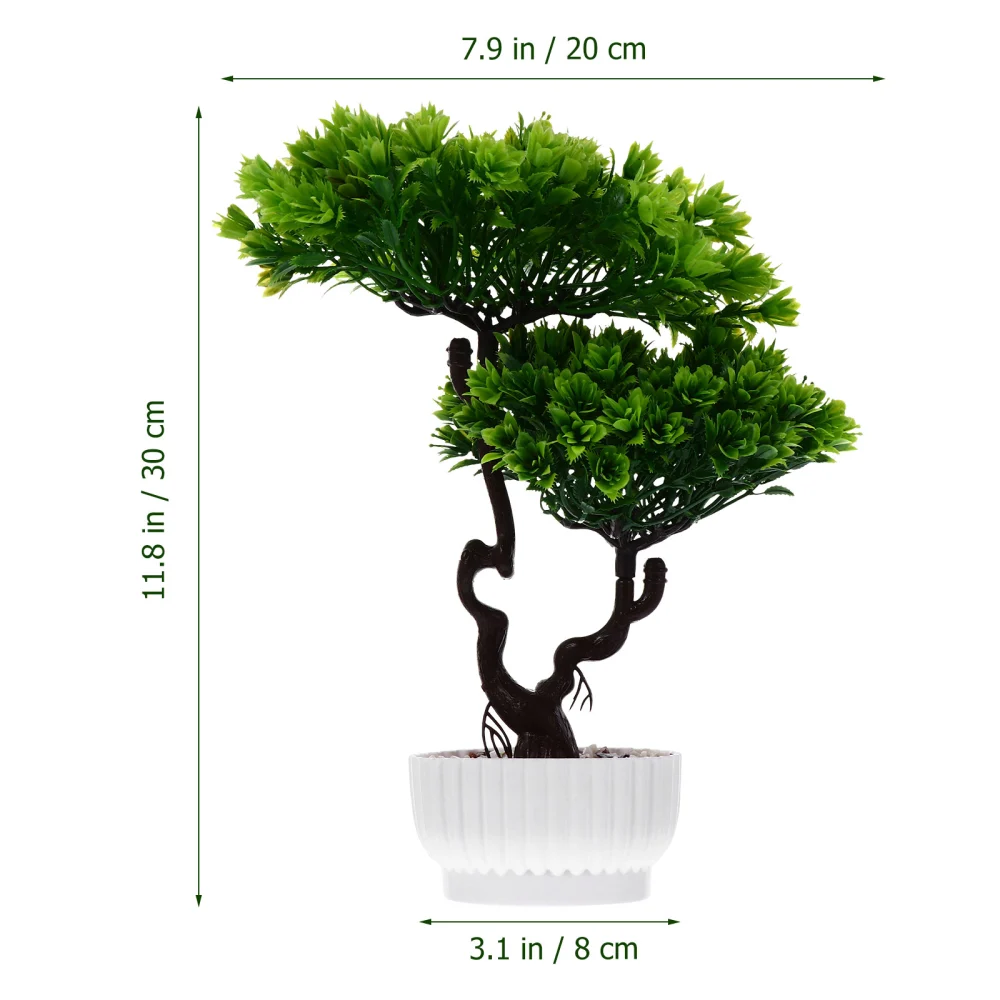 Simulation Bonsai Ornaments Fake Tree Potted Welcoming Pine Artificial Plant