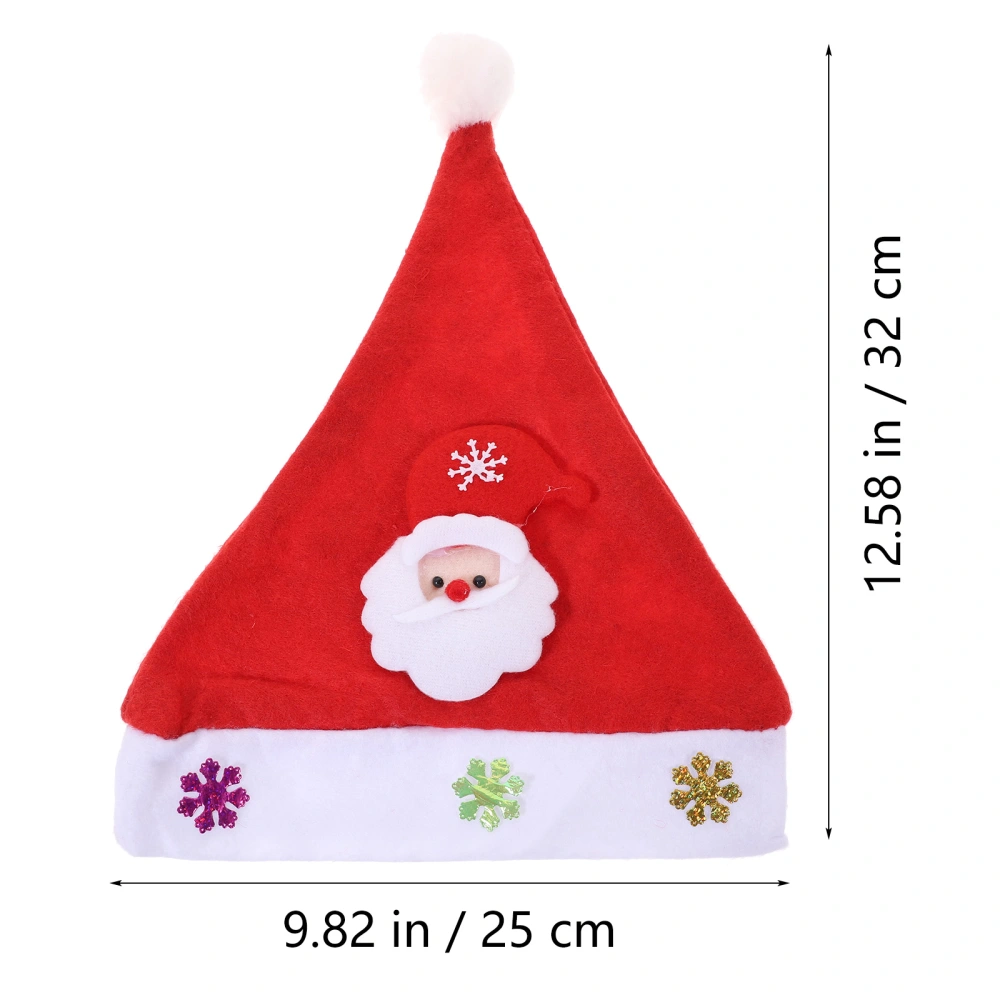 4Pcs Adorable Christmas Lint Hats Creative Hats Set Party Headdress Supplies