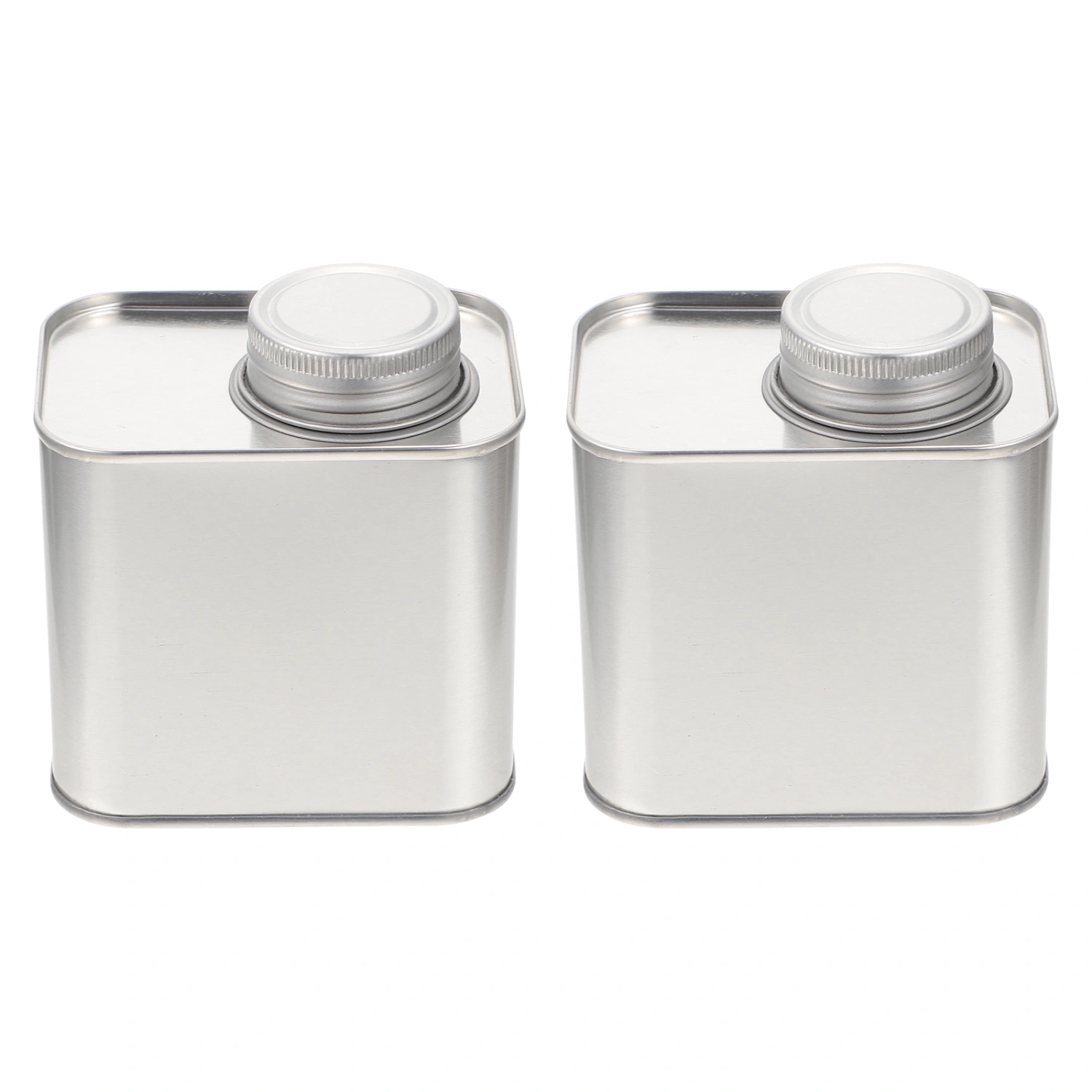 2Pcs Practical Tinplate Cans Tinplate Tea Storage Containers Storage Holders