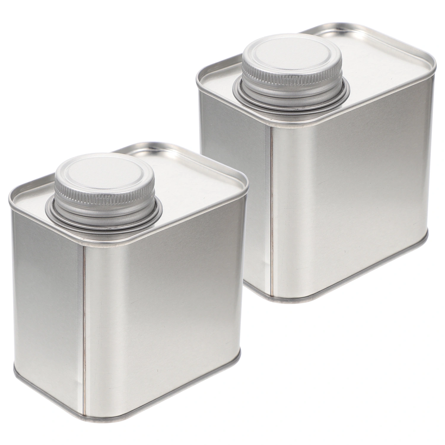 2Pcs Practical Tinplate Cans Tinplate Tea Storage Containers Storage Holders