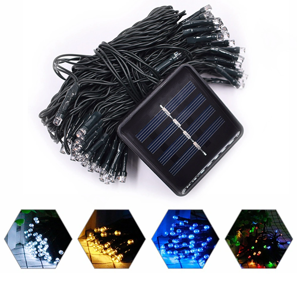 7m 50 LED Solar String Lights Outdoor Waterproof Fairy Lights for Home Christmas Wedding Birthday Party Decoration with Solar Panel (White Light)