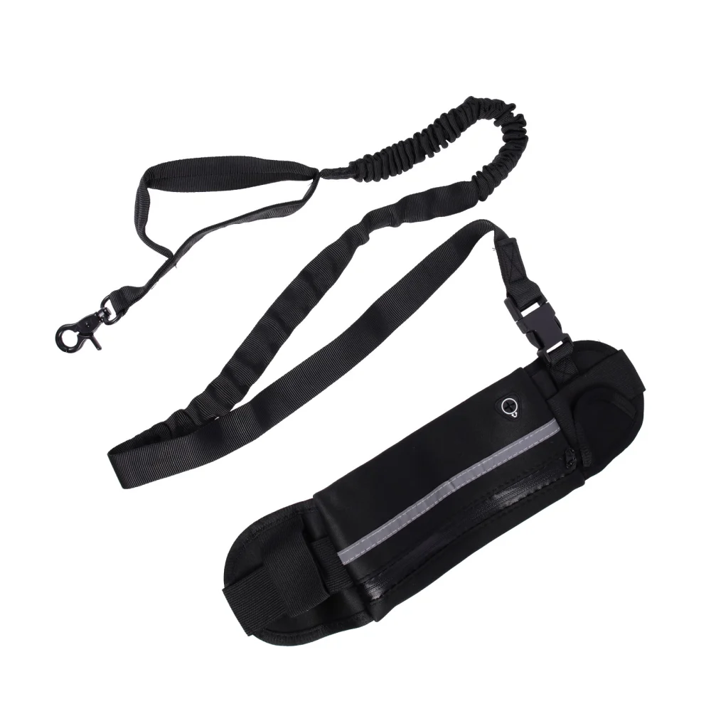 1 Set of Pet Running Leash Sports Waist Bag Leash Reflective Dog Leash Puppy Walking Leash