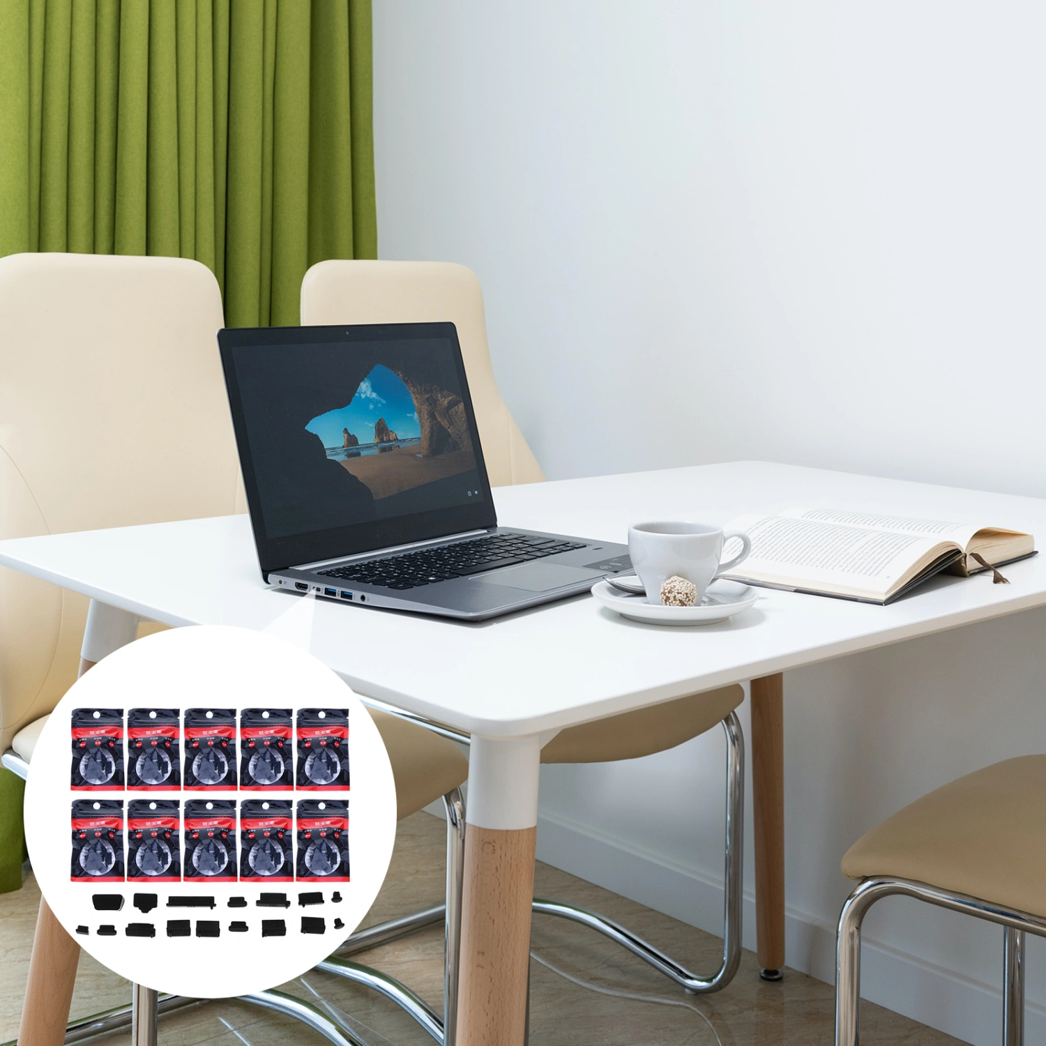 160pcs/10 Packs Laptop Charging Port Dust Plugs Laptop Dustproof Stoppers