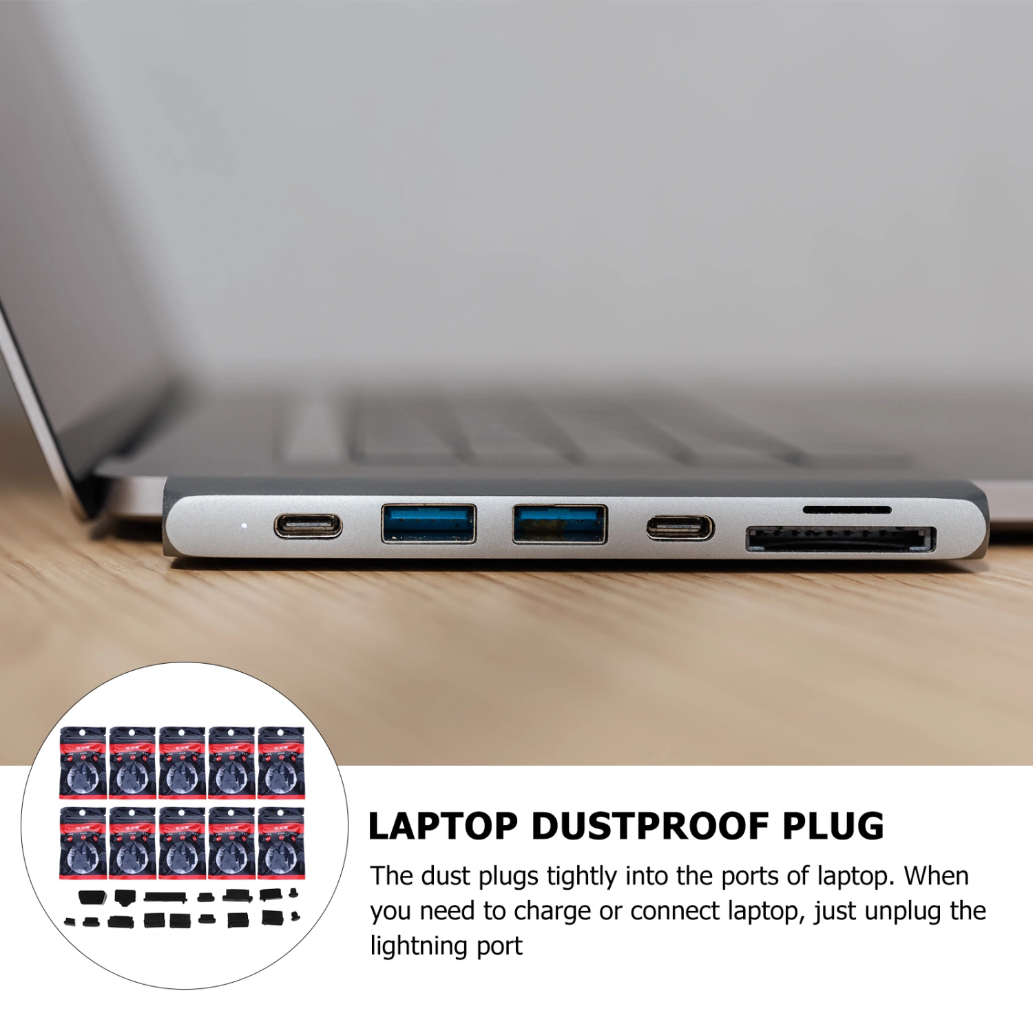 160pcs/10 Packs Laptop Charging Port Dust Plugs Laptop Dustproof Stoppers