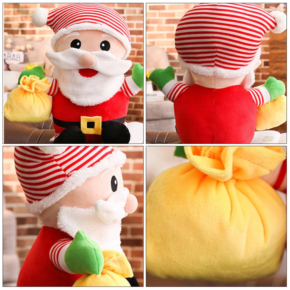 Adorable Christmas Doll Toy Santa Claus Desktop Ornament Kids Plush Toy