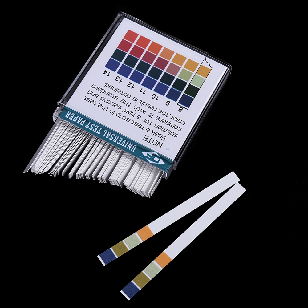 UEETEK 100 pcs 1-14 PH Test Strips Four Colour Recognition with Large Measuring Range 1 – 14 Quick and precise Liquid Measure PH