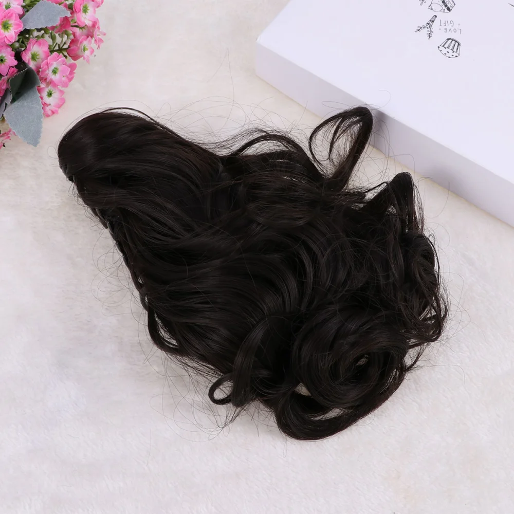 Long Wavy Ponytail Hair Extension Nature Looking Heat-Resisting Clip in Claw Synthetic Hairpiece(4#)