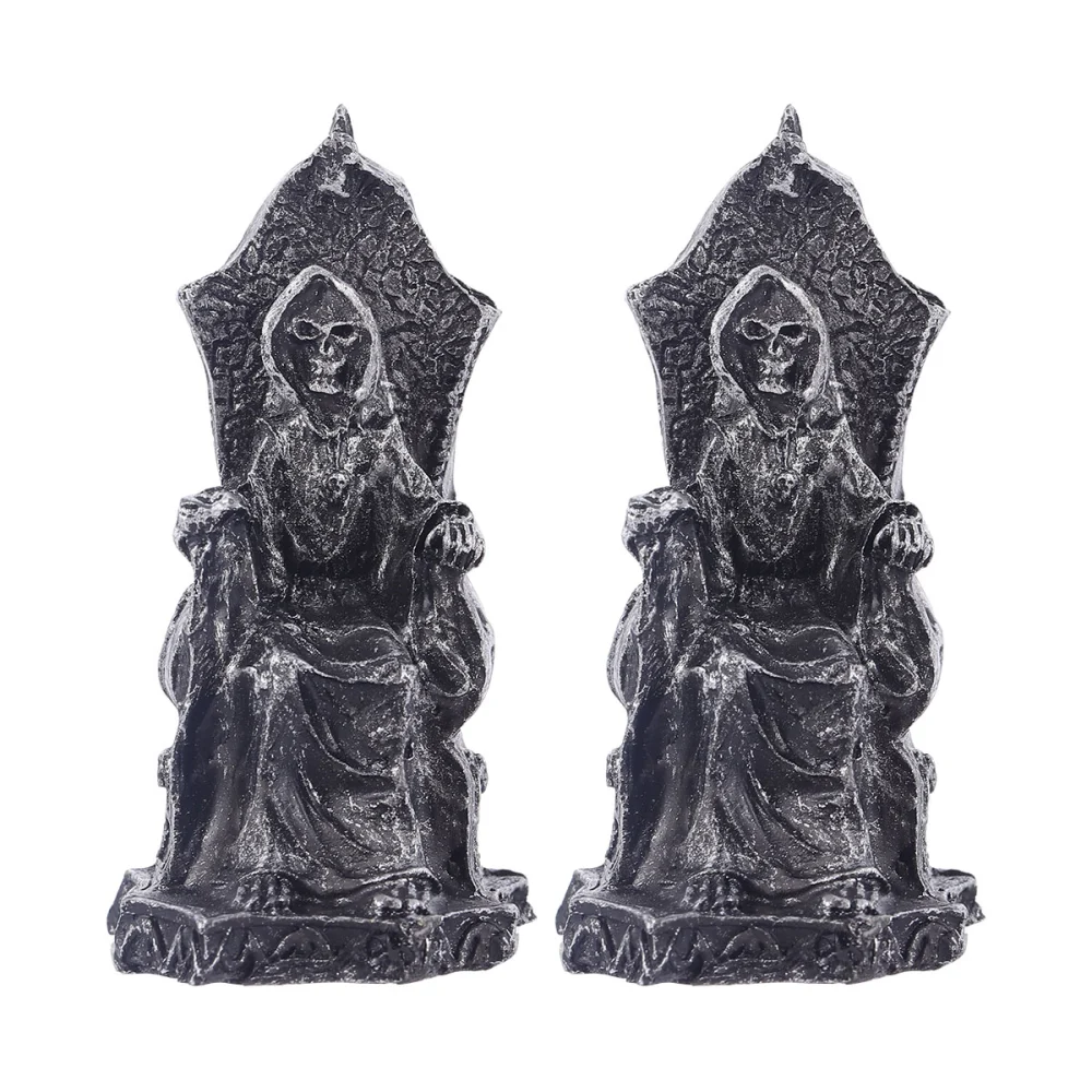 2pcs Halloween Micro-landscape Wizard Decoration Props Grim Reaper Adornment