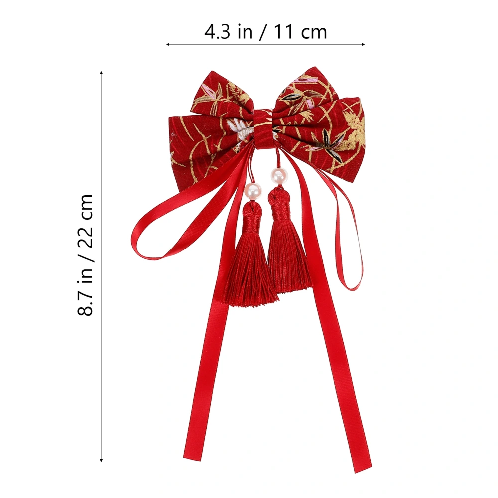 2pcs Exquisite Bow Hairpins Chinese Style Hair Clips Hair Barrettes Hair Decors