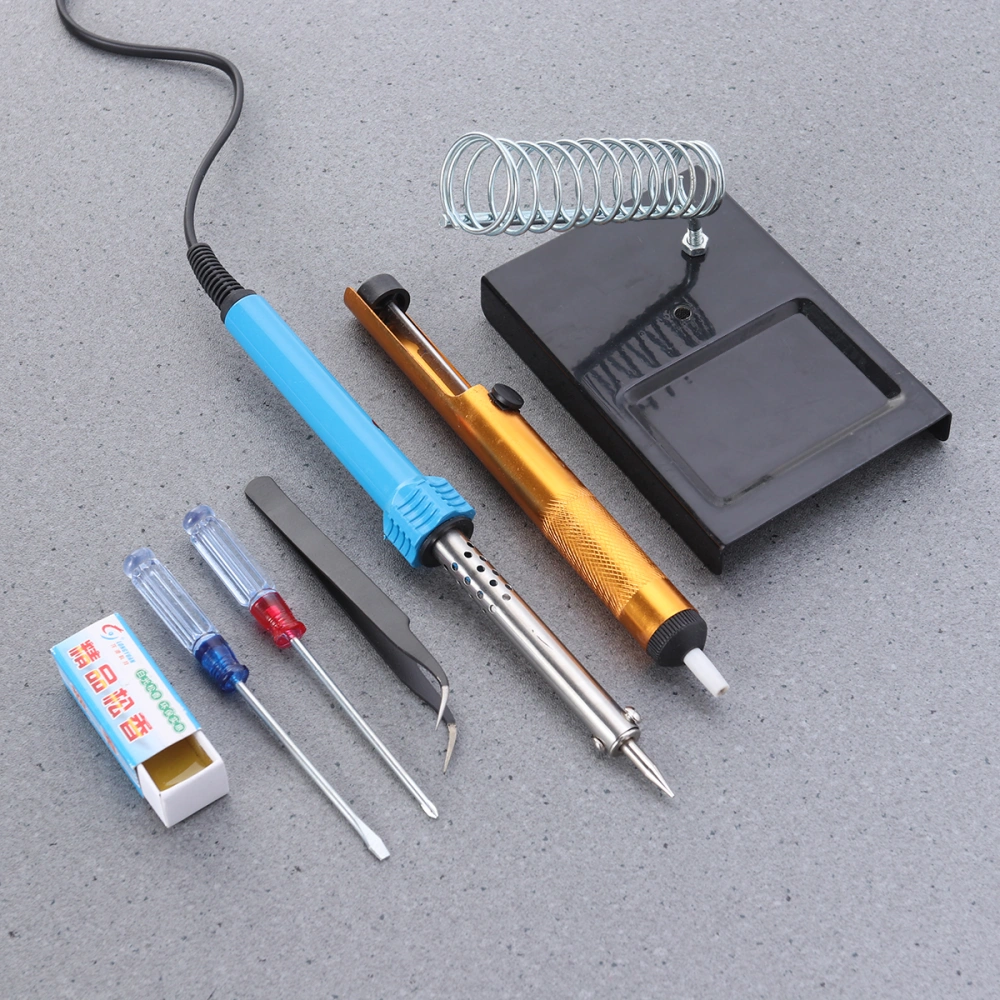 1 Set of Temperature Adjustable Welding Soldering Iron Kit Set With EU Plug