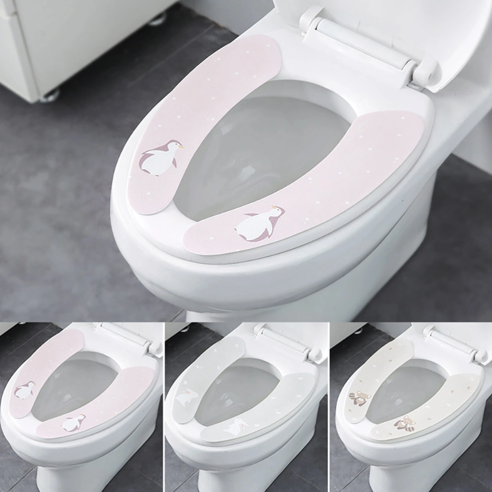 3 Pairs of Universal Toilet Seat Pads Seat Cushions Self-adhesive Toilet Covers