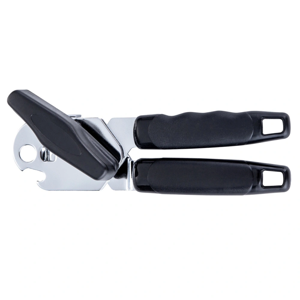 1Pc Can Opener Multifunction Bottle Opener Portable Can Lid Cutter Opener Non-Slip Can Lid Lifter (Black)