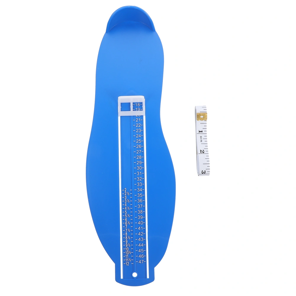 1pc Foot Measuring Device UK/EU Adult Foot Length Gauge Adult Feet Sizer with Tape Measure