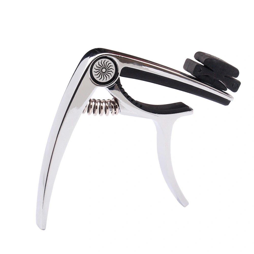 Guitar Capo Clamp Accessory for Electric Acoustic Guitar Ukulele (Chrome-color)