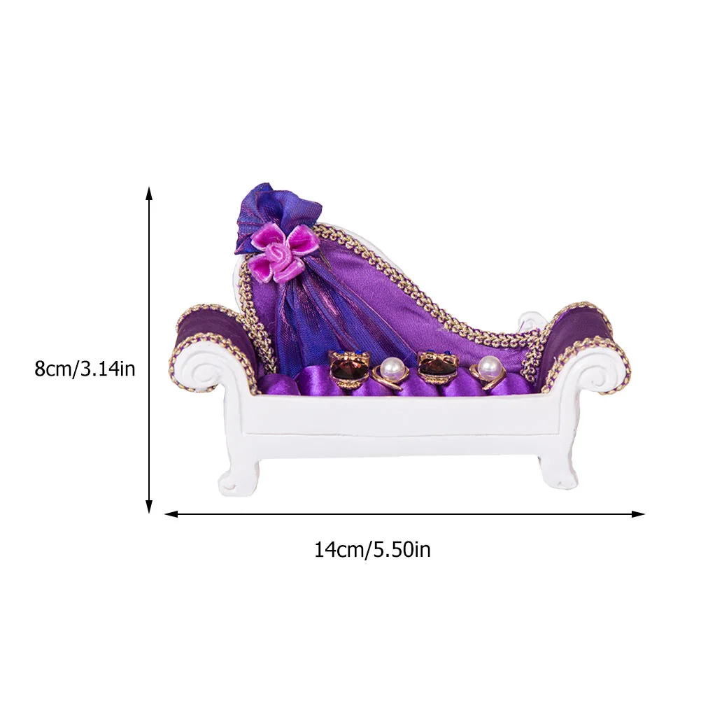 Exquisite Sofa Shape Ear Stud Display Stand Rings Organizer Jewelry Display Rack