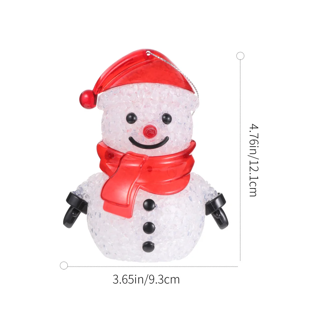 1pc Christmas Eva Light Led Night Light Creative Snowman Colorful Light (Red)