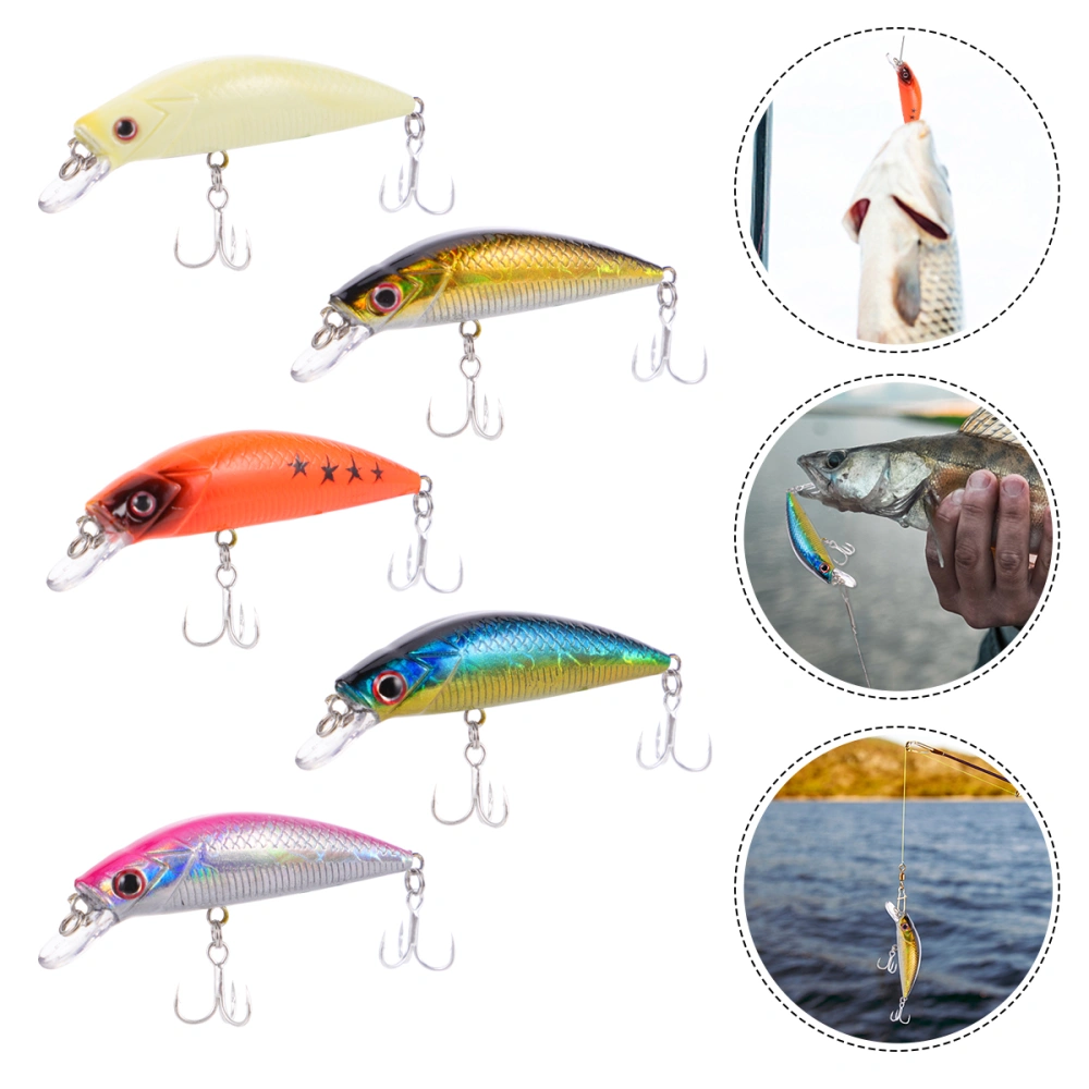 5pcs Fishing Lures Sinking Bionic Baits Hard Baits Lifelike Swim Baits