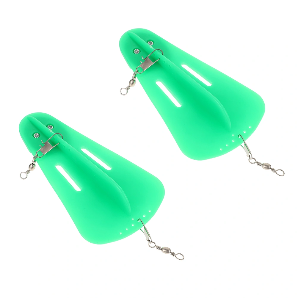 2Pcs Useful Diving Boards Plastic Diving Boards Outdoor Fishing Supplies (Green)