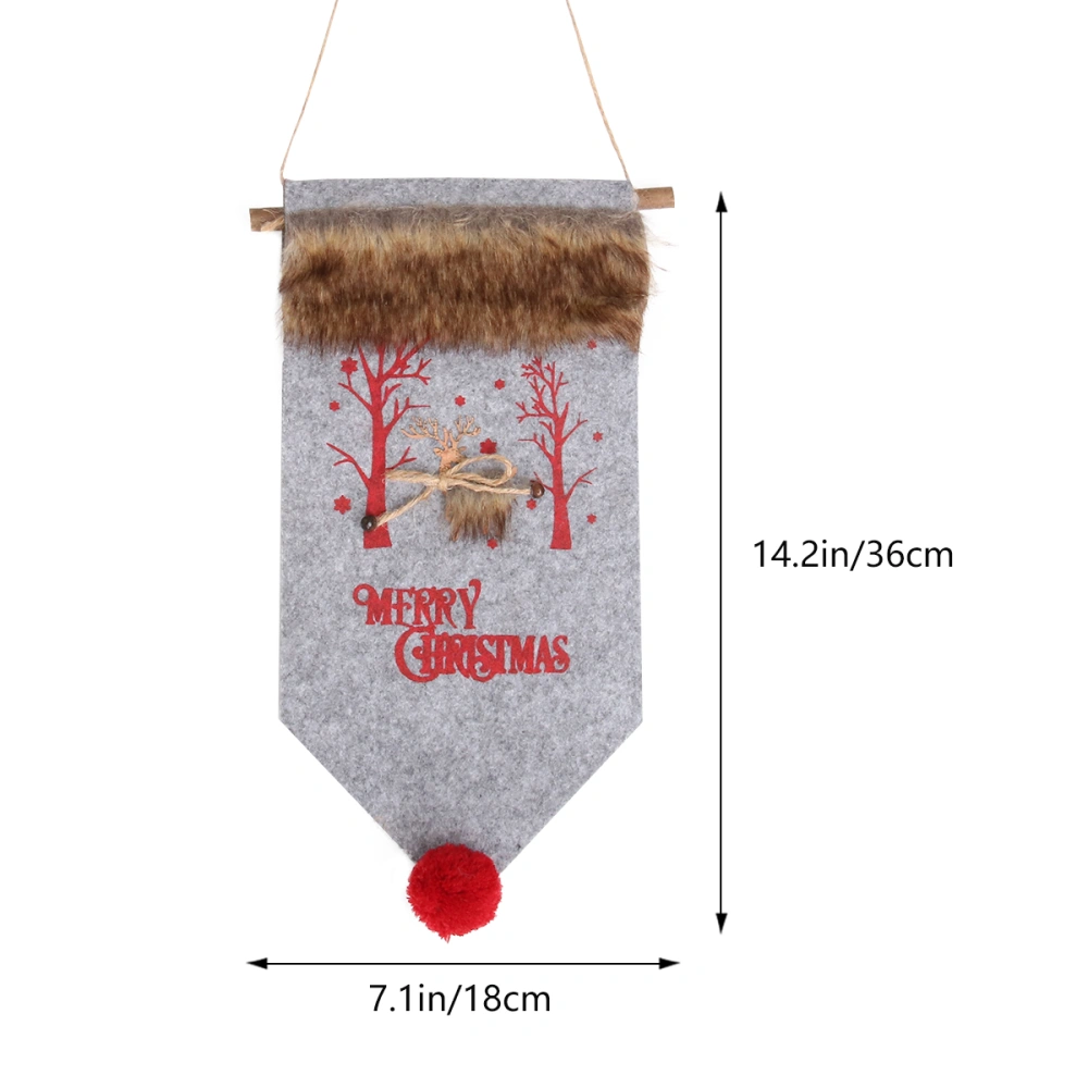 1pc Christmas Hanging Flag Decorative Hanging Pendant Festival Hanging Banner