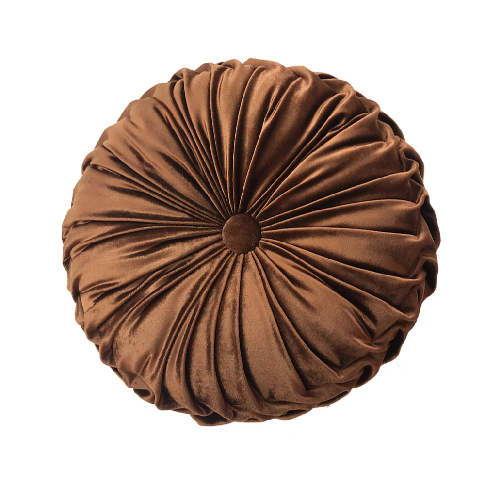 Creative Round Pillow Living Room Sofa Pumpkin Cushion Pillow Back Cushion (Light Brown)