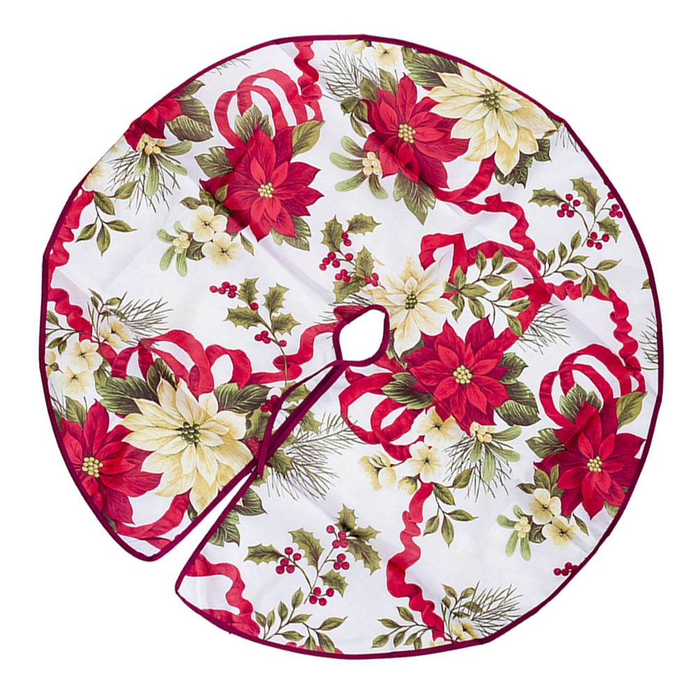 Christmas Tree Skirt FlChristmas Tree Skirt Flowers Festive Ornaments Xmas Tree Mat Carpet Rug Holiday Home Decoration (60cm)owers Festive Ornaments Xmas Tree Mat Carpet Rug Holiday Home Decoration (90cm)