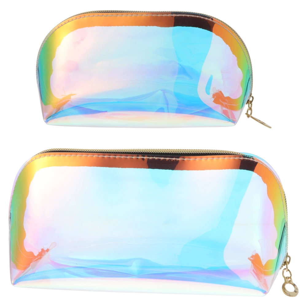 2Pcs Fashion Toiletry Bag Cosmetic Pouch Cosmetic Organizer Bag (Colorful)